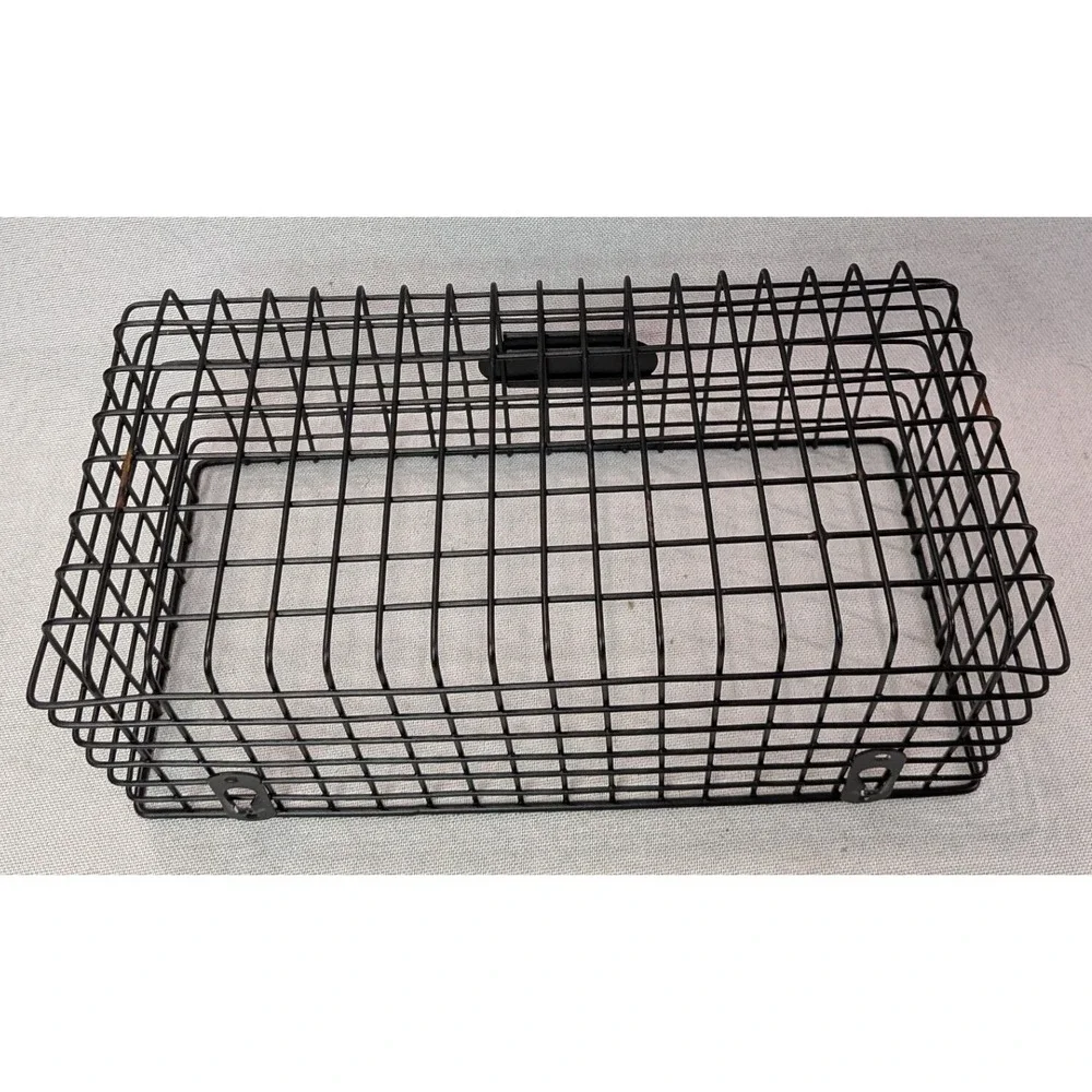 Unbranded Wire Wall Basket Unisex OS Black Good Farmhouse Storage Organizer
